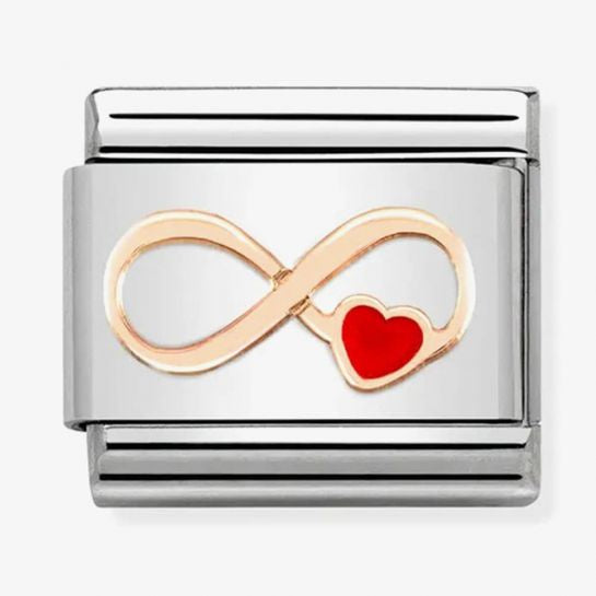 NOMINATION RG Inifinity Red enamel heart 430202-12