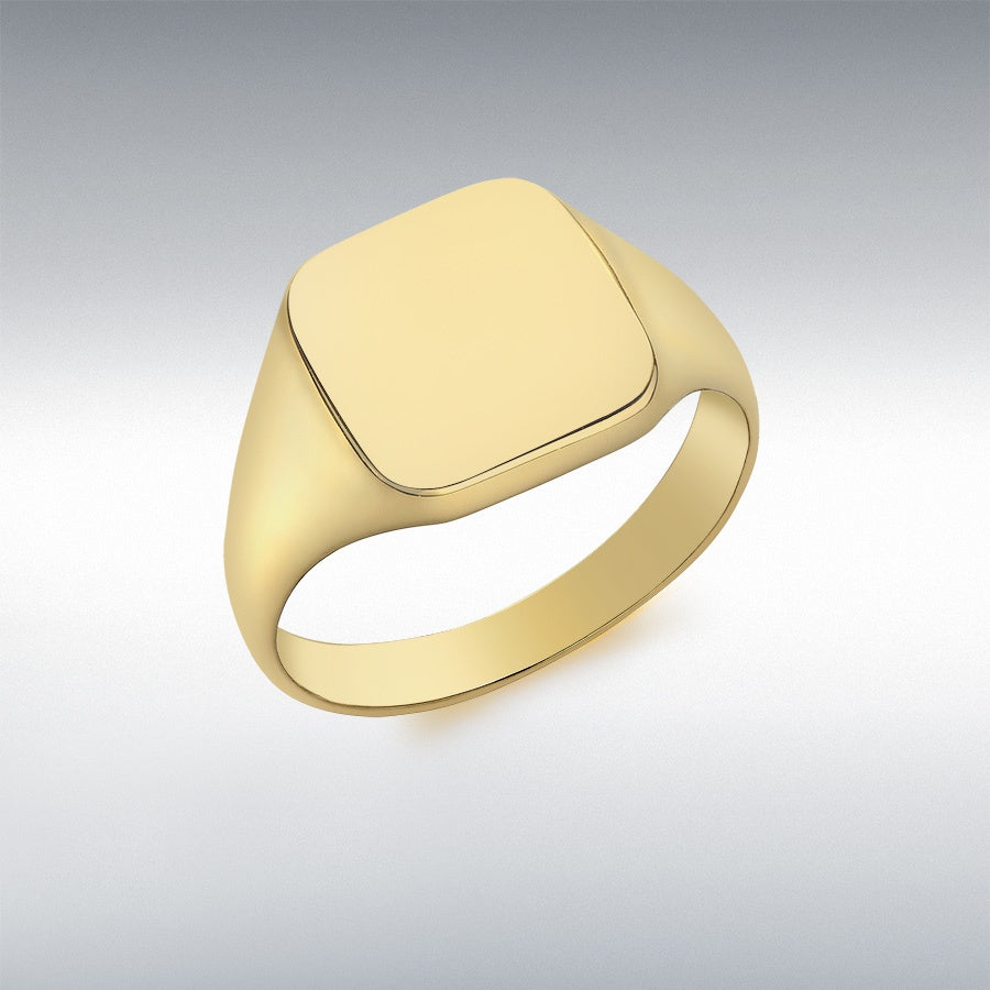 9ct Gold Cushion Shaped Signet Ring
