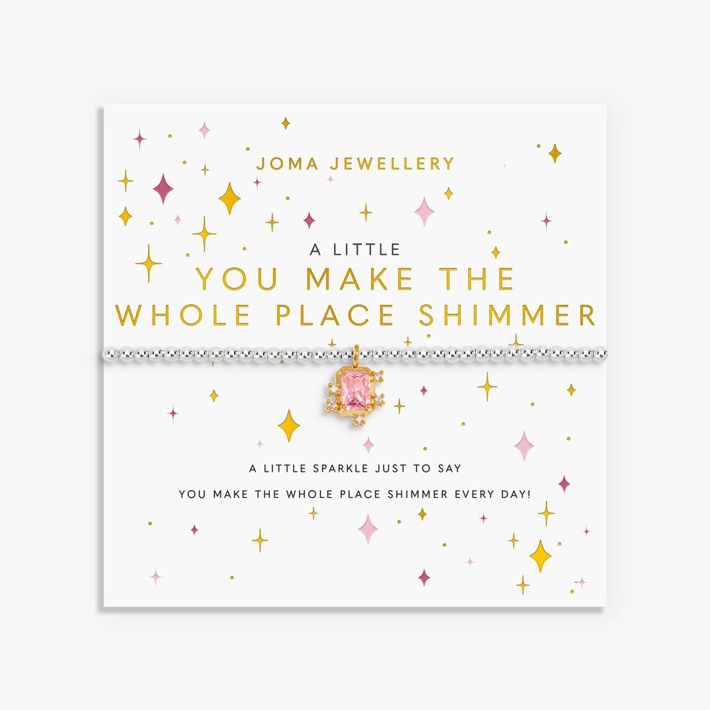 Joma A Little 'You Make The Whole Place Shimmer' Bracelet In Silver and Gold Plating 10209