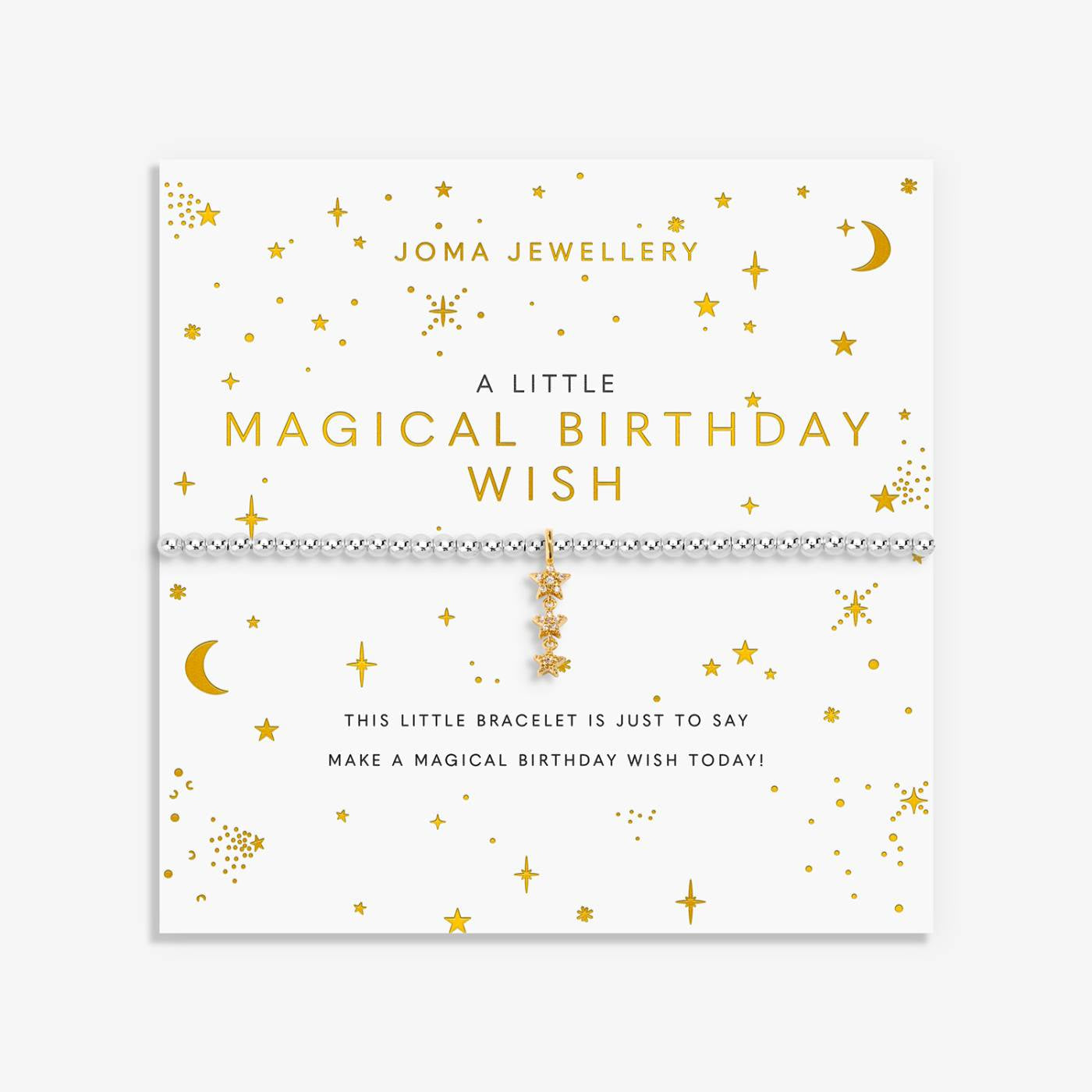 Joma A Little 'Magical Birthday Wish' Bracelet In Silver and Gold Plating 10219