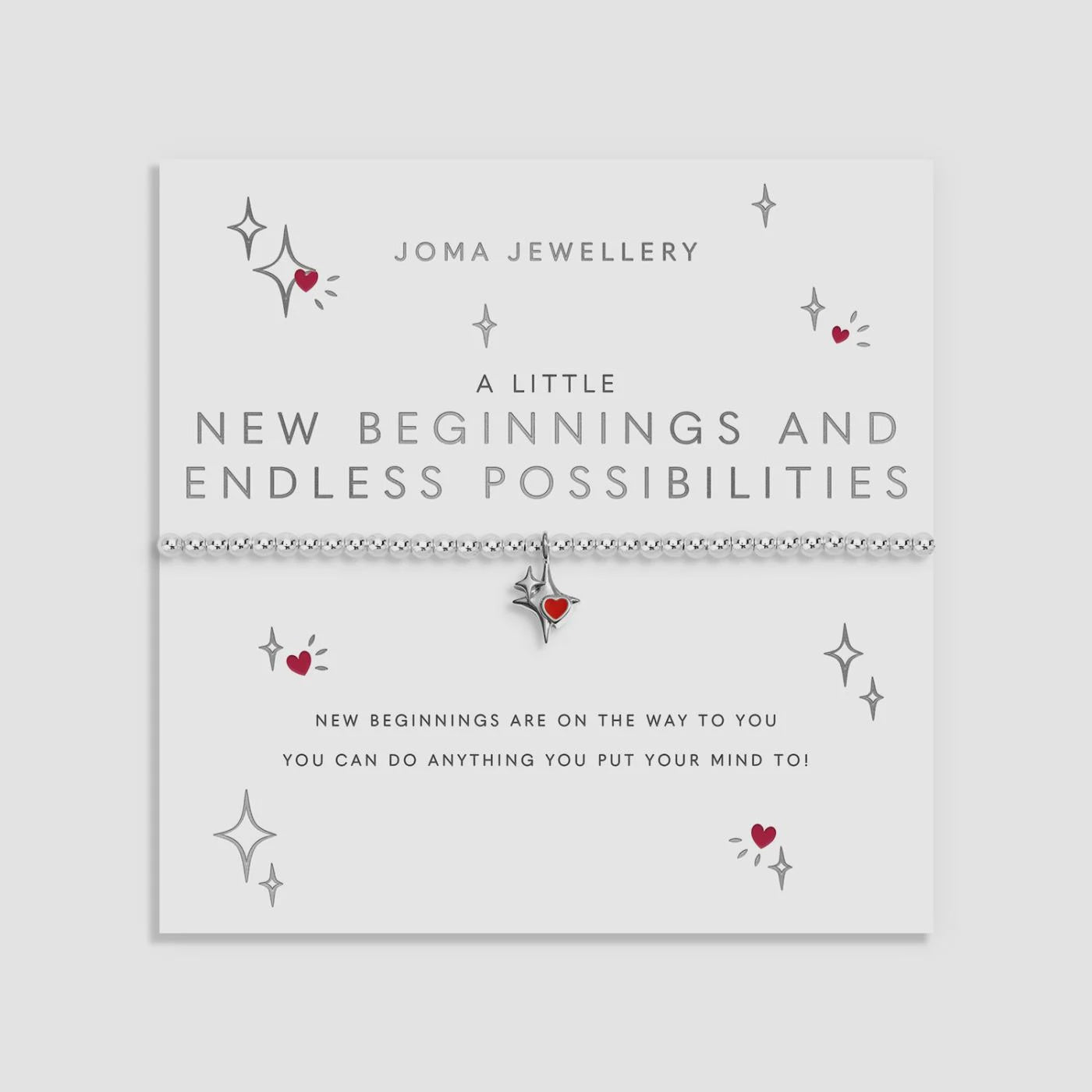 Joma A Little 'New Beginnings And Endless Possibilities' Bracelet In Silver Plating 10222