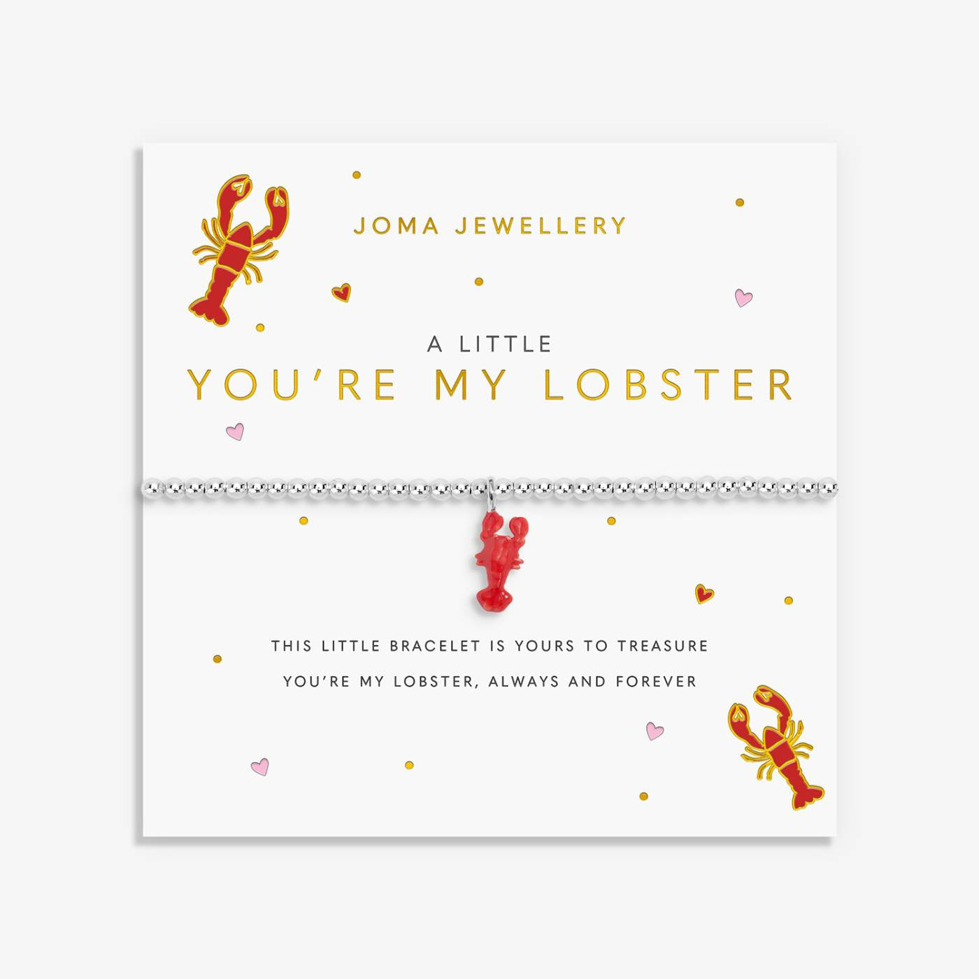 Joma A Little Vibes 'You're My Lobster' Bracelet In Silver Plating 10229