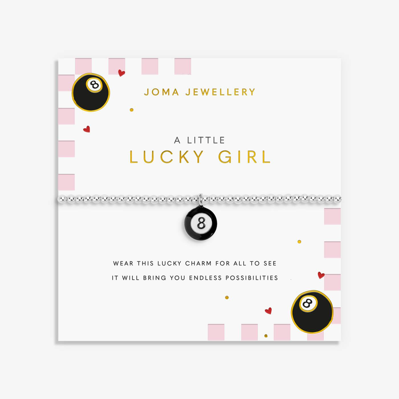 Joma A Little Vibes 'Lucky Girl' Bracelet In Silver Plating 10230