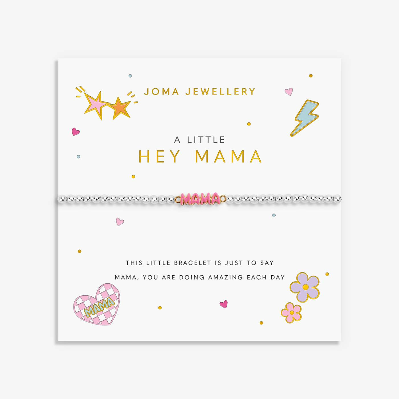 Joma A Little Vibes 'Hey Mama' Bracelet In Silver And Gold Plating 10233