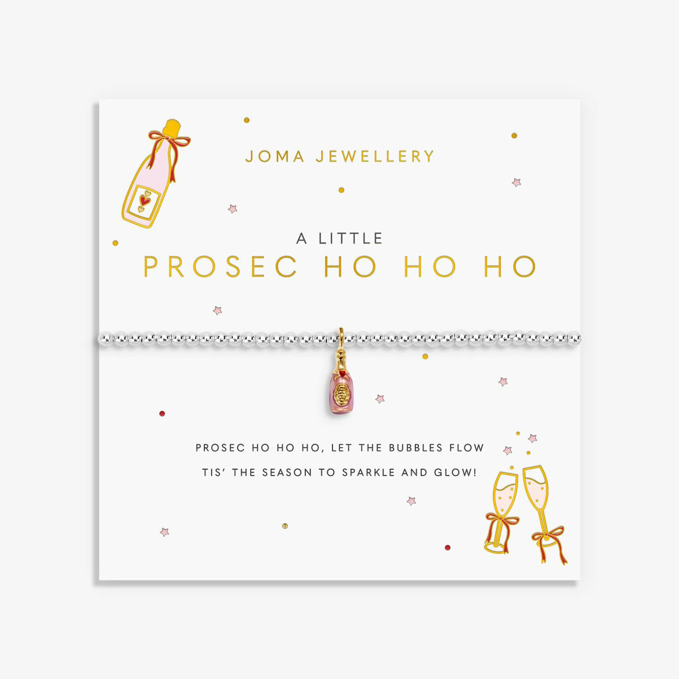 Joma A Little Vibes 'Prosec Ho Ho Ho' Bracelet In Silver And Gold Plating 10236