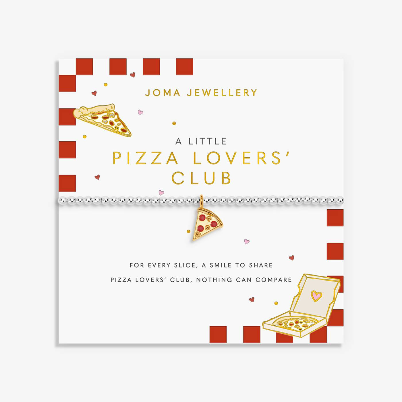 Joma A Little Vibes 'Pizza Lovers' Club' Bracelet In Silver And Gold Plating 10239
