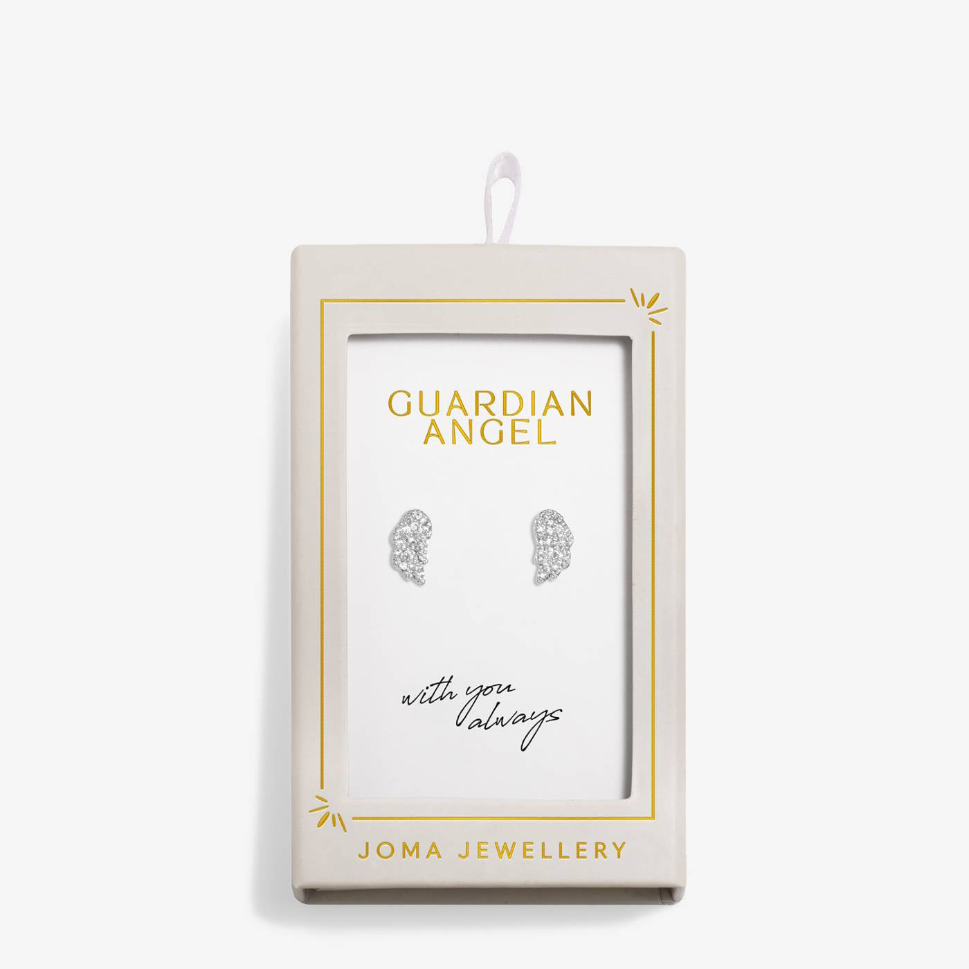 Joma Moments To Shine 'Guardian Angel' Stud Earrings In Silver Plating 10324