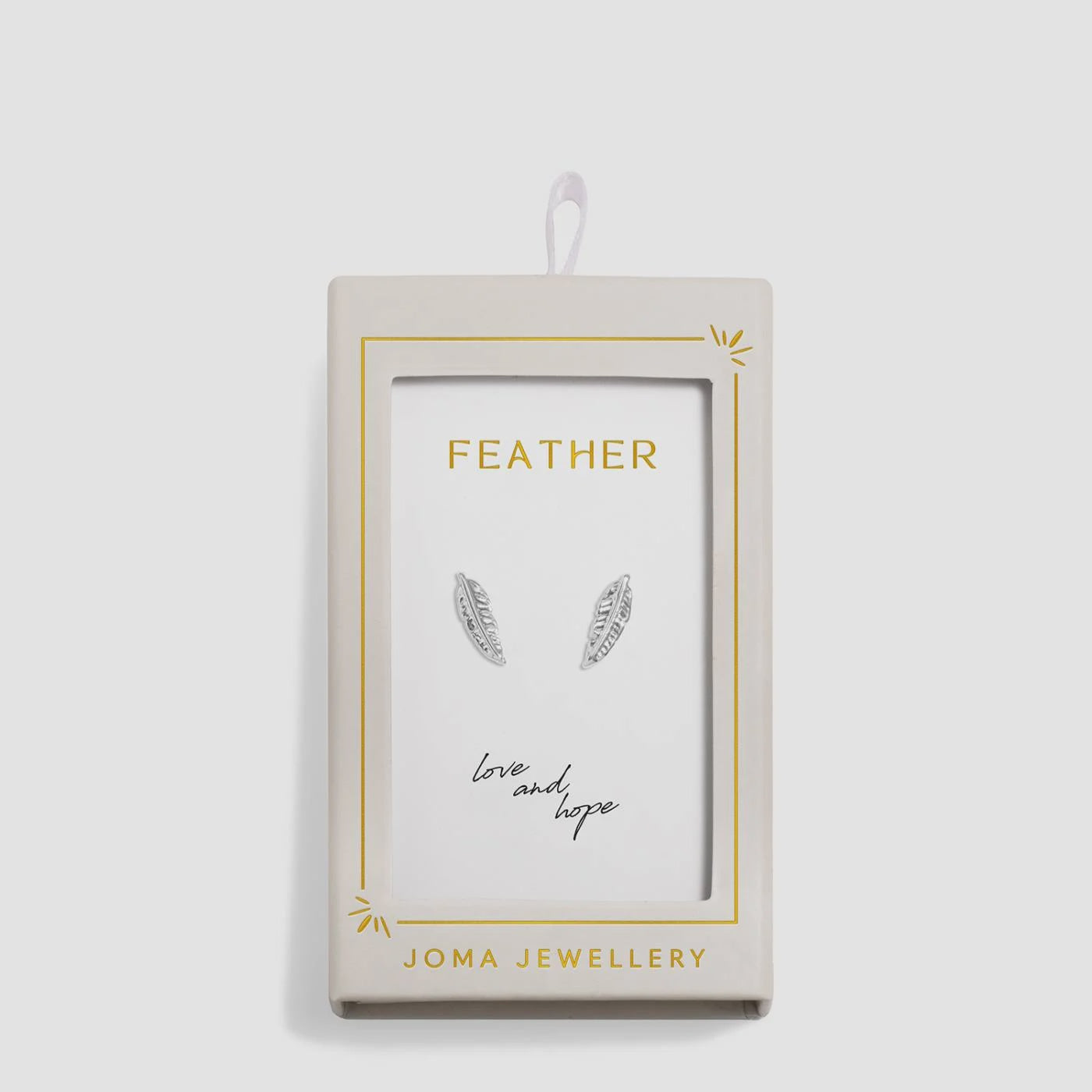 Joma Moments To Shine 'Feather' Stud Earrings In Silver Plating 10330