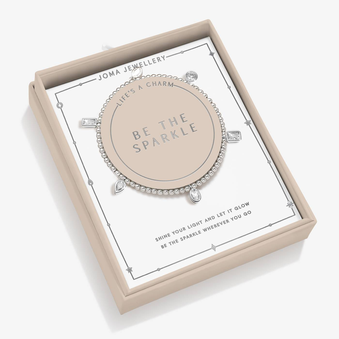Joma Life's A Charm 'Be The Sparkle' Bracelet In Silver Plating 10480