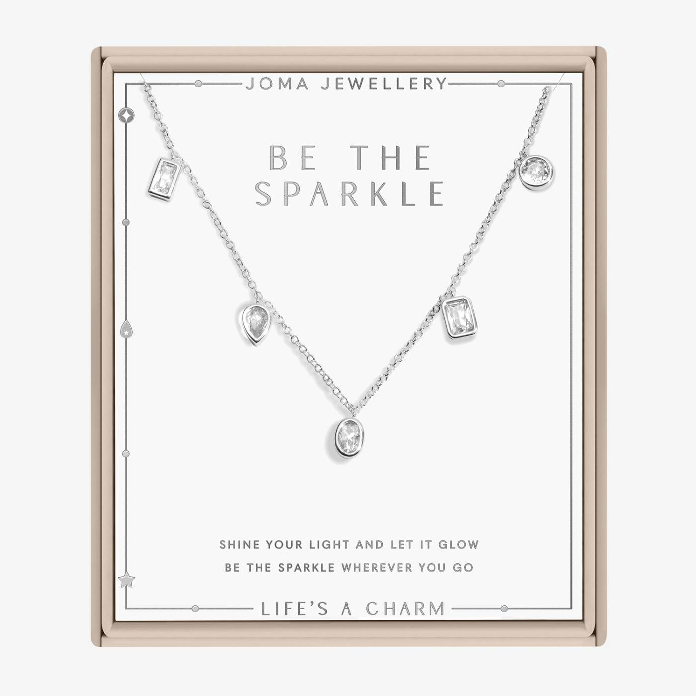 Joma Life's A Charm 'Be The Sparkle' Necklace In Silver Plating 10483