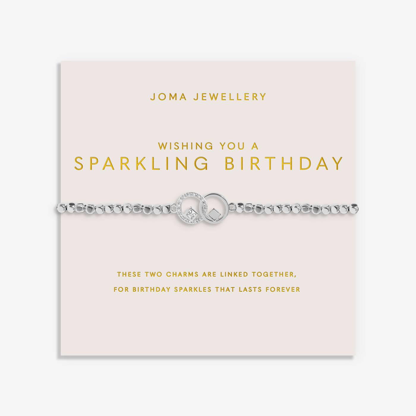 Joma Forever Yours 'Wishing You A Sparkling Birthday' Bracelet In Silver Plating 10540
