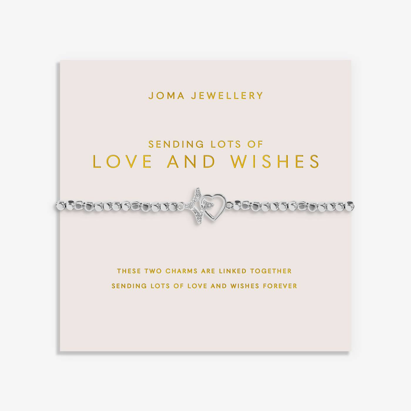 Joma Forever Yours 'Sending Lots Of Love And Wishes' Bracelet In Silver Plating 10541