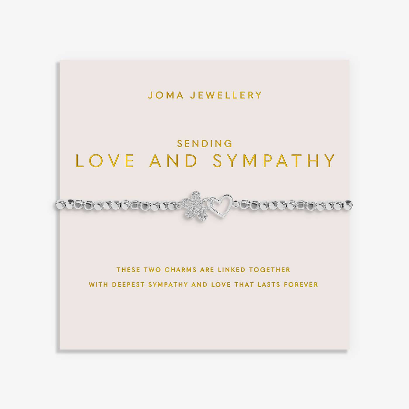 Joma Forever Yours 'Sending Love And Sympathy' Bracelet In Silver Plating 10543