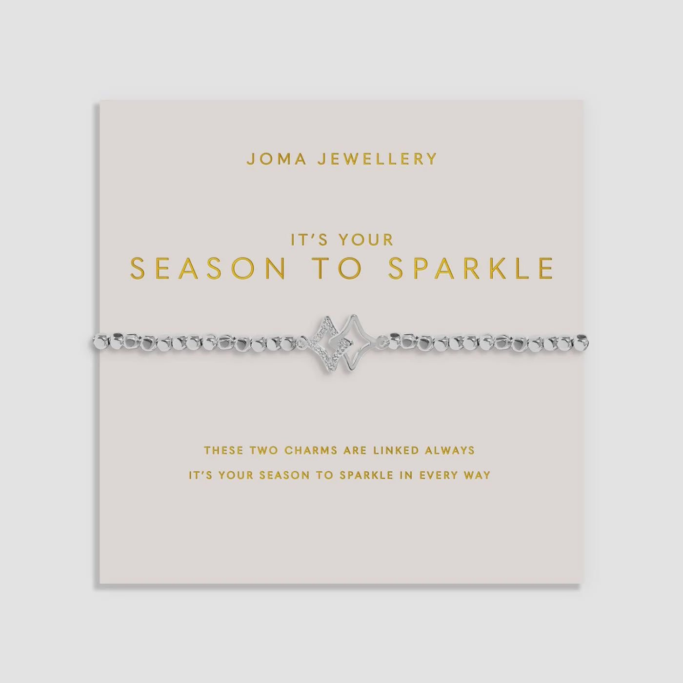 Joma Forever Yours 'It's Your Season To Sparkle' Bracelet In Silver Plating 10546