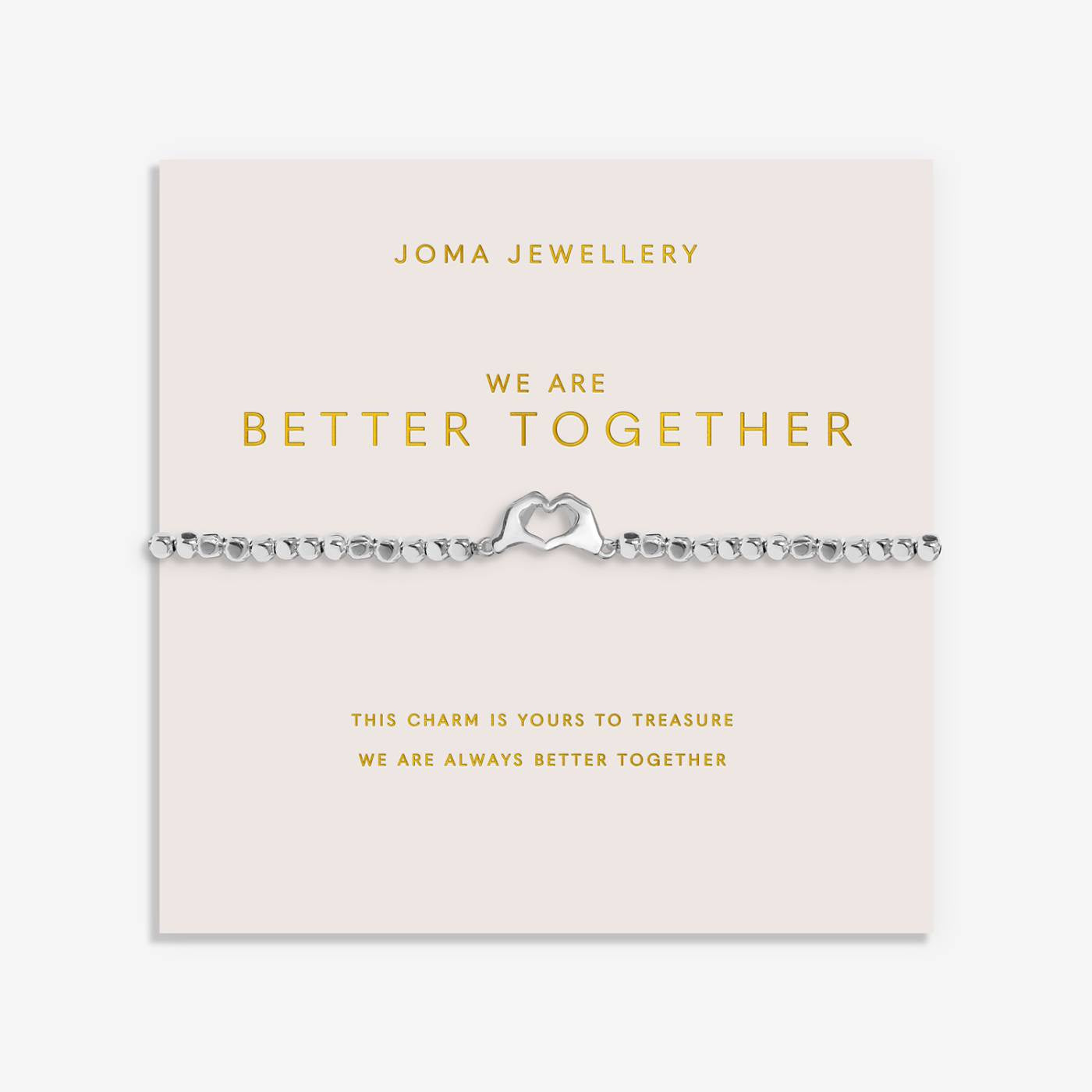 Joma Forever Yours 'We Are Better Together' Bracelet In Silver Plating 10547