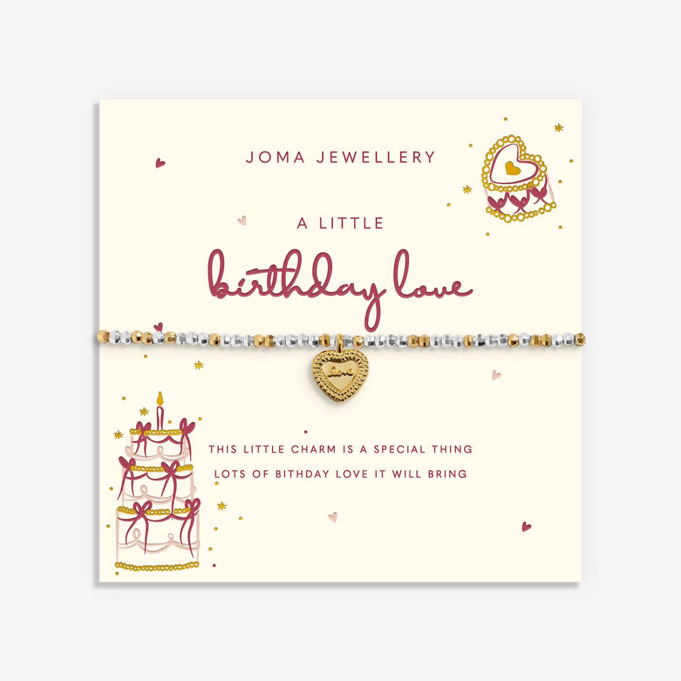 Joma Little Stories 'Birthday Love' Bracelet In Silver and Gold Plating 10557
