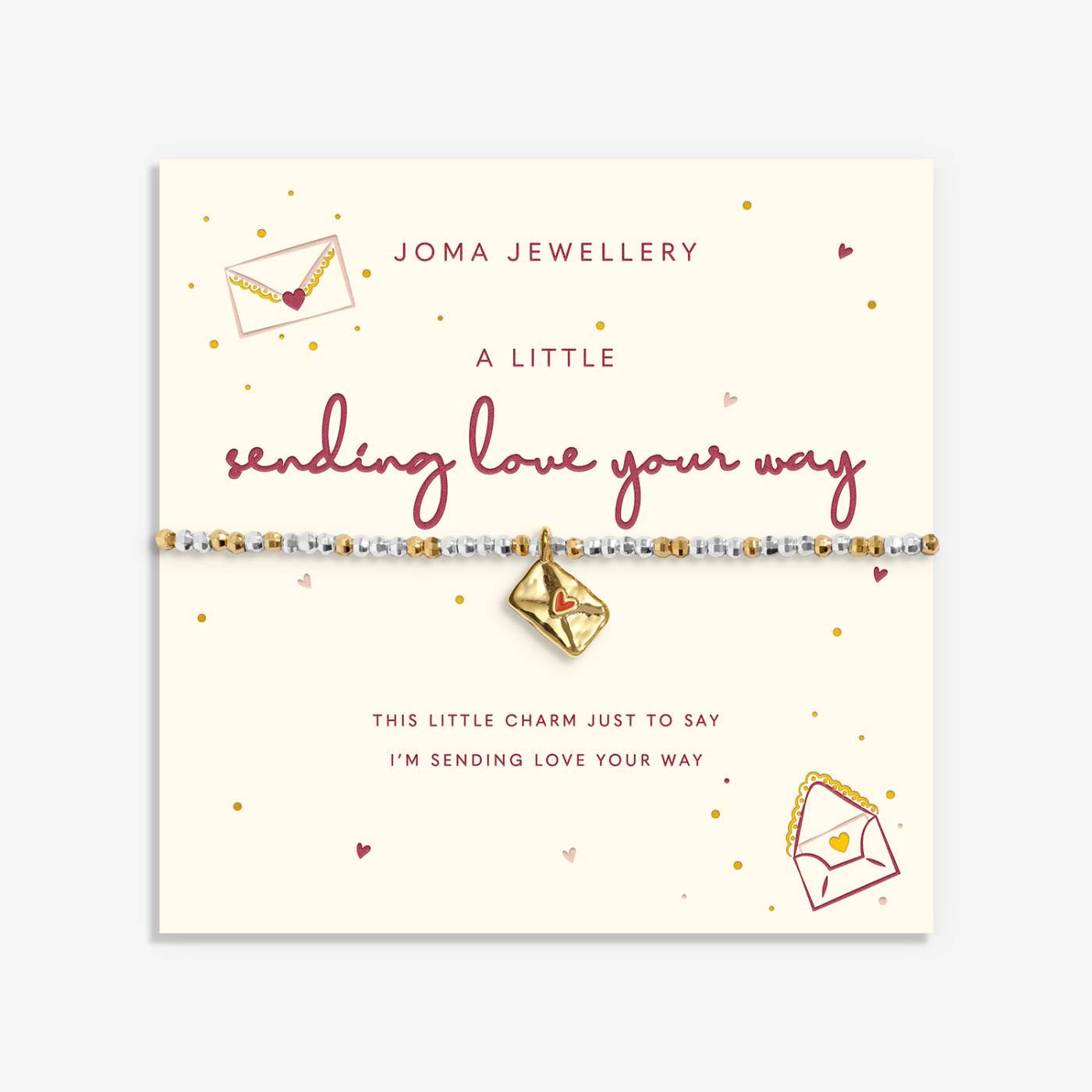 Joma Little Stories 'Sending Love Your Way' Bracelet In Silver and Gold Plating 10561