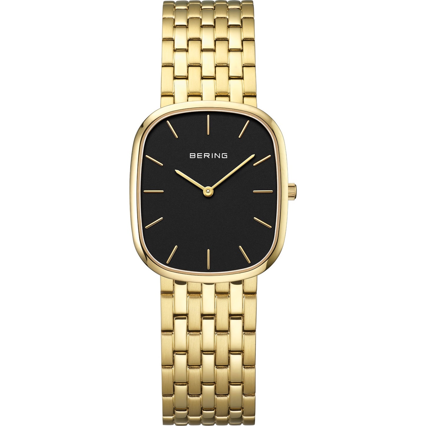 Bering Black Dial Gold Tone Watch 12526-732