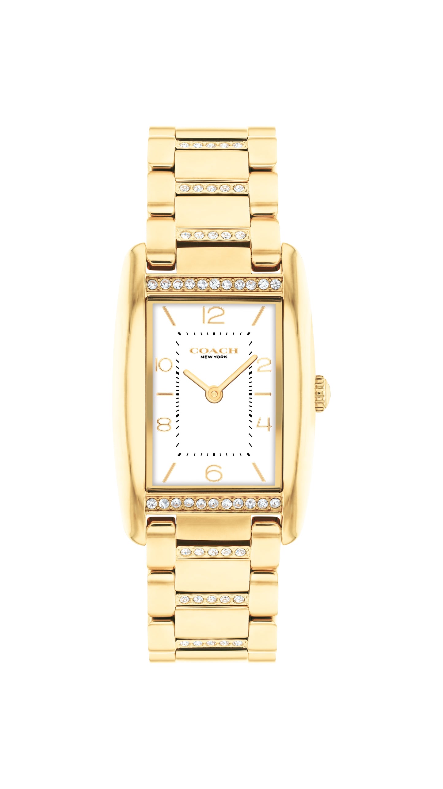 COACH Reese 35mm Yellow Gold Tone Crystal Ladies Watch 14504316