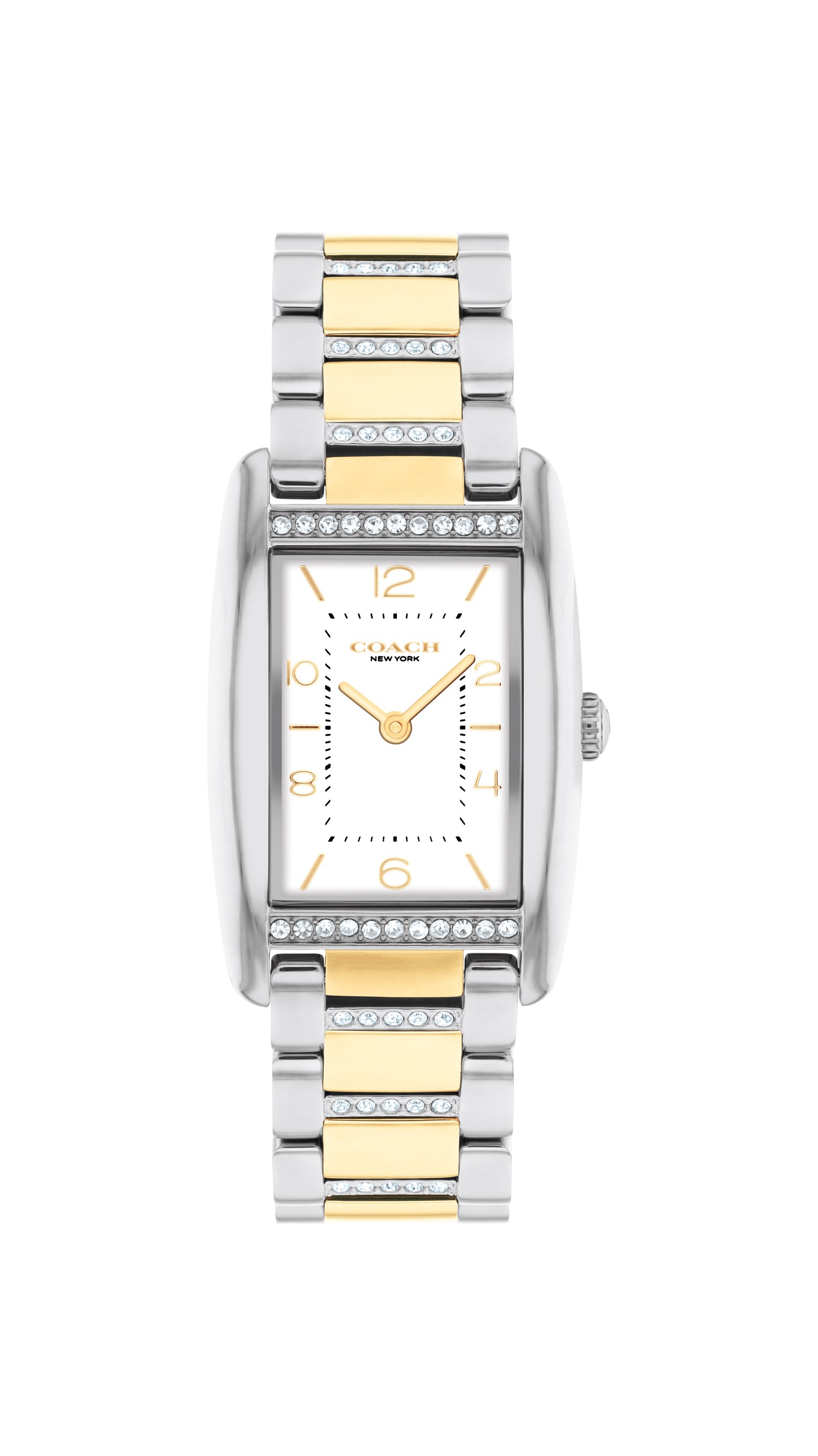 COACH Reese 35mm Stainless Steel and Yellow Gold Tone Crystal Ladies Watch 14504318