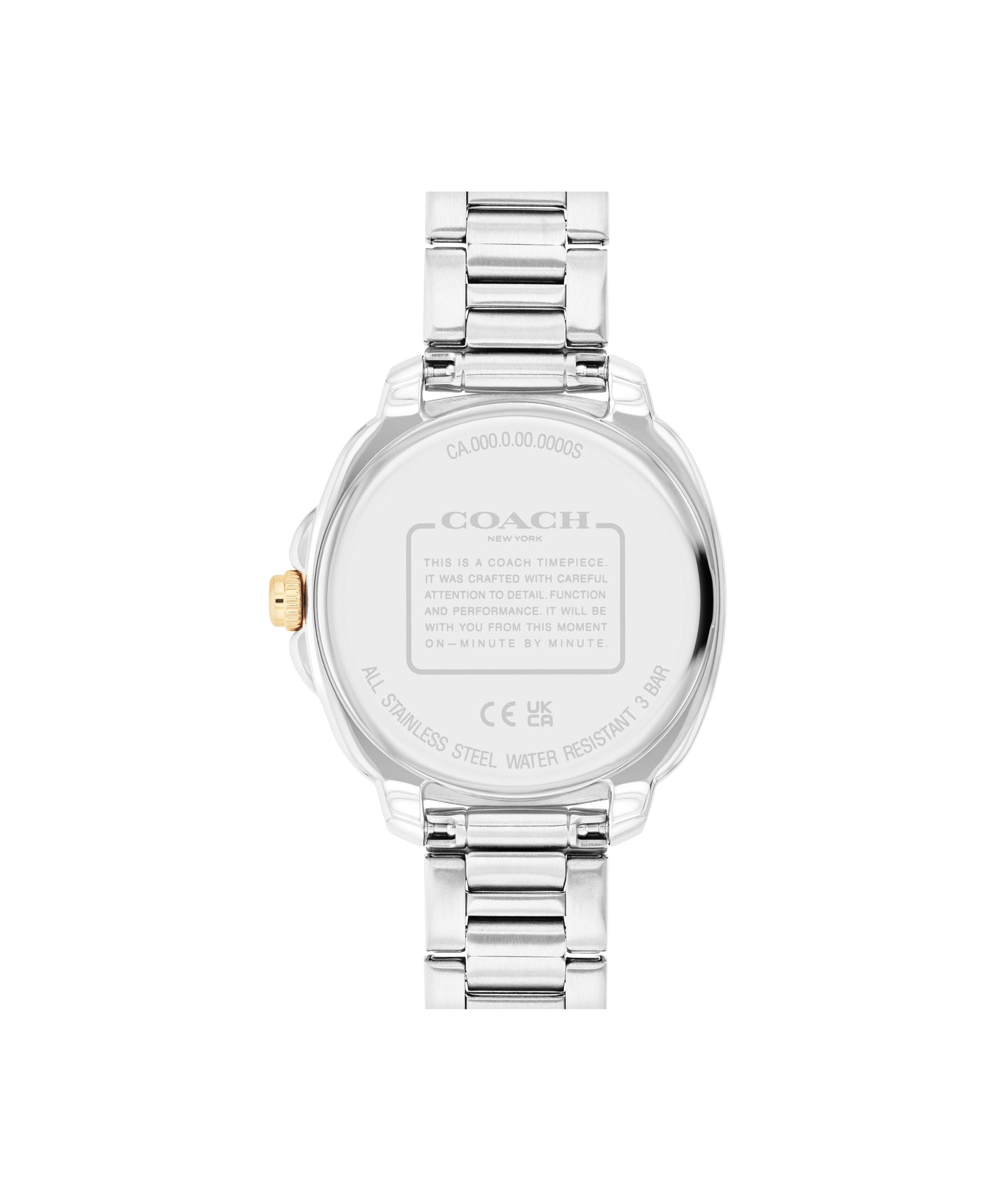 COACH Kitt 34mm Stainless Steel and Yellow Gold Tone Crystal Ladies Watch 14504394
