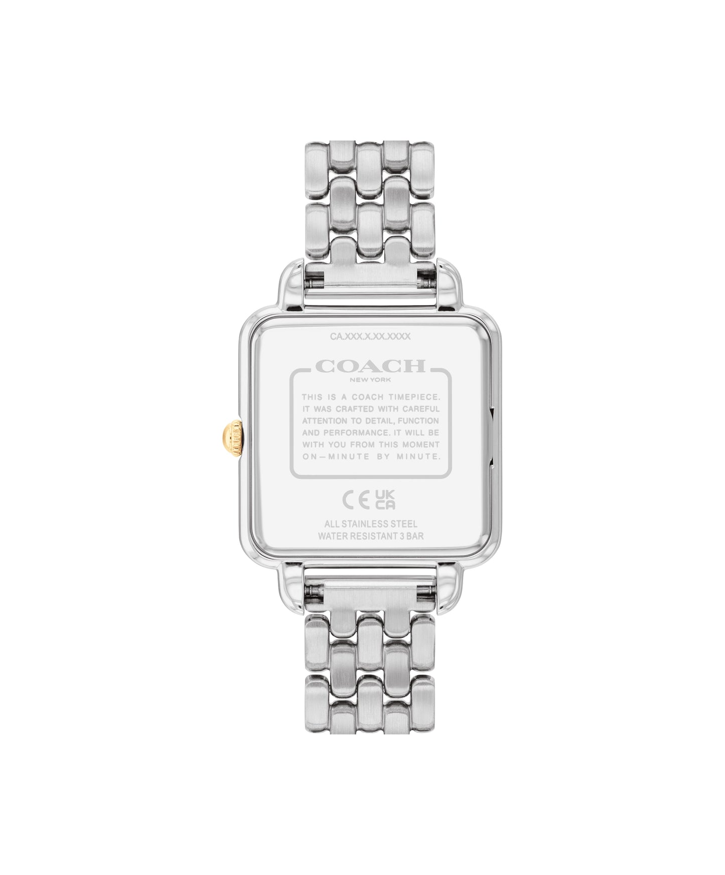 COACH Cass 28mm Stainless Steel and Yellow Gold Tone Crystal Quartz Ladies Watch 14504496