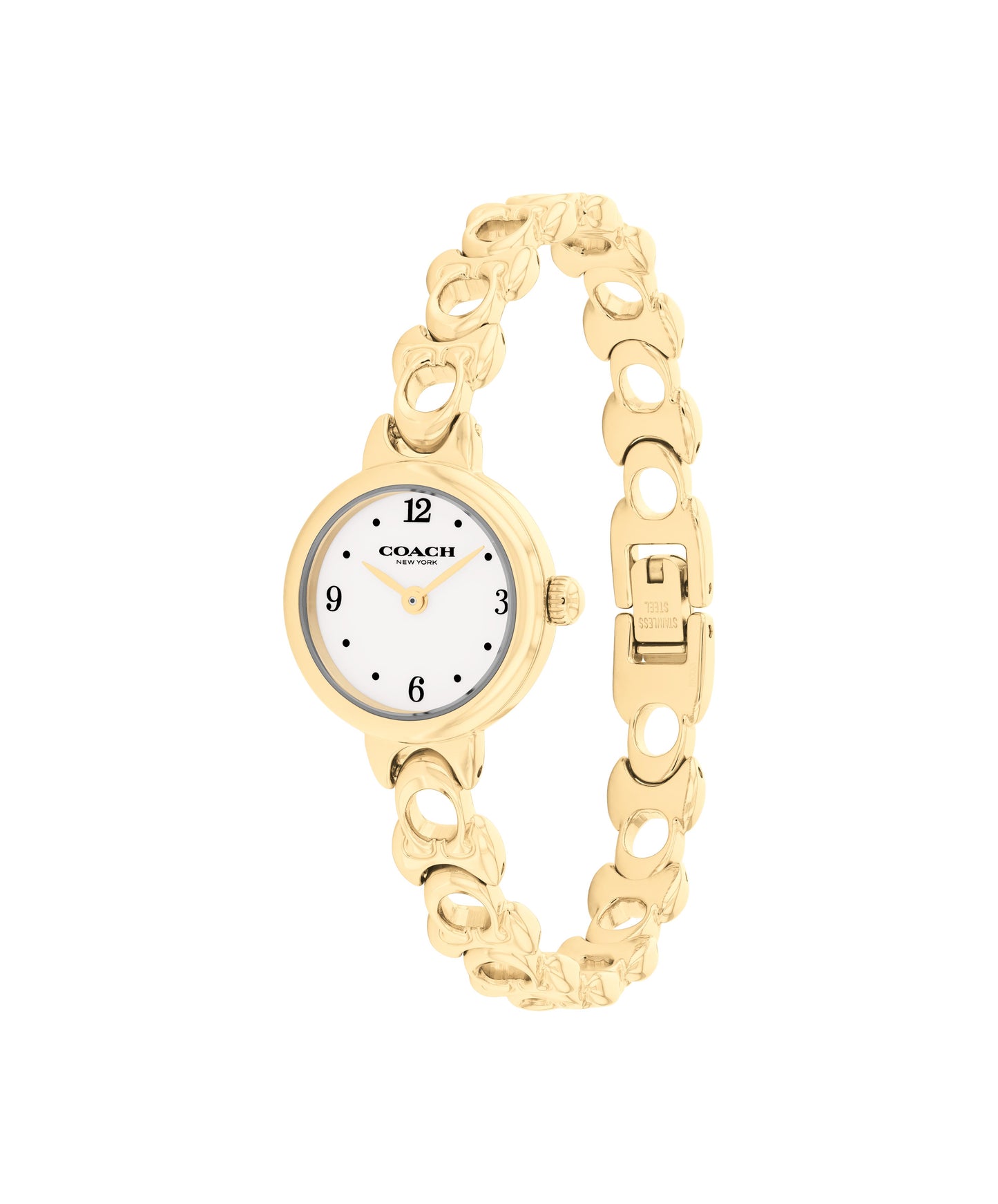 COACH Ladies Iris Gold Plated Bracelet Watch 14504650