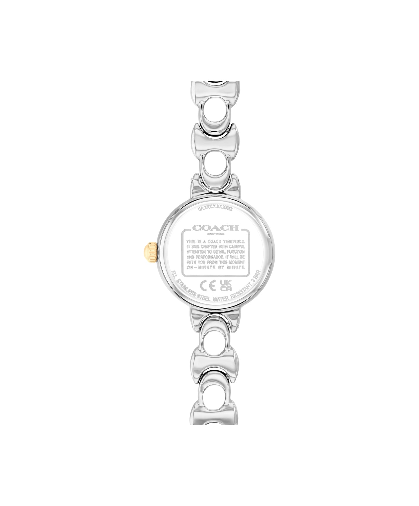 COACH Ladies Iris Two Tone Stainless Steel and Gold Plated Bracelet Watch 14504653