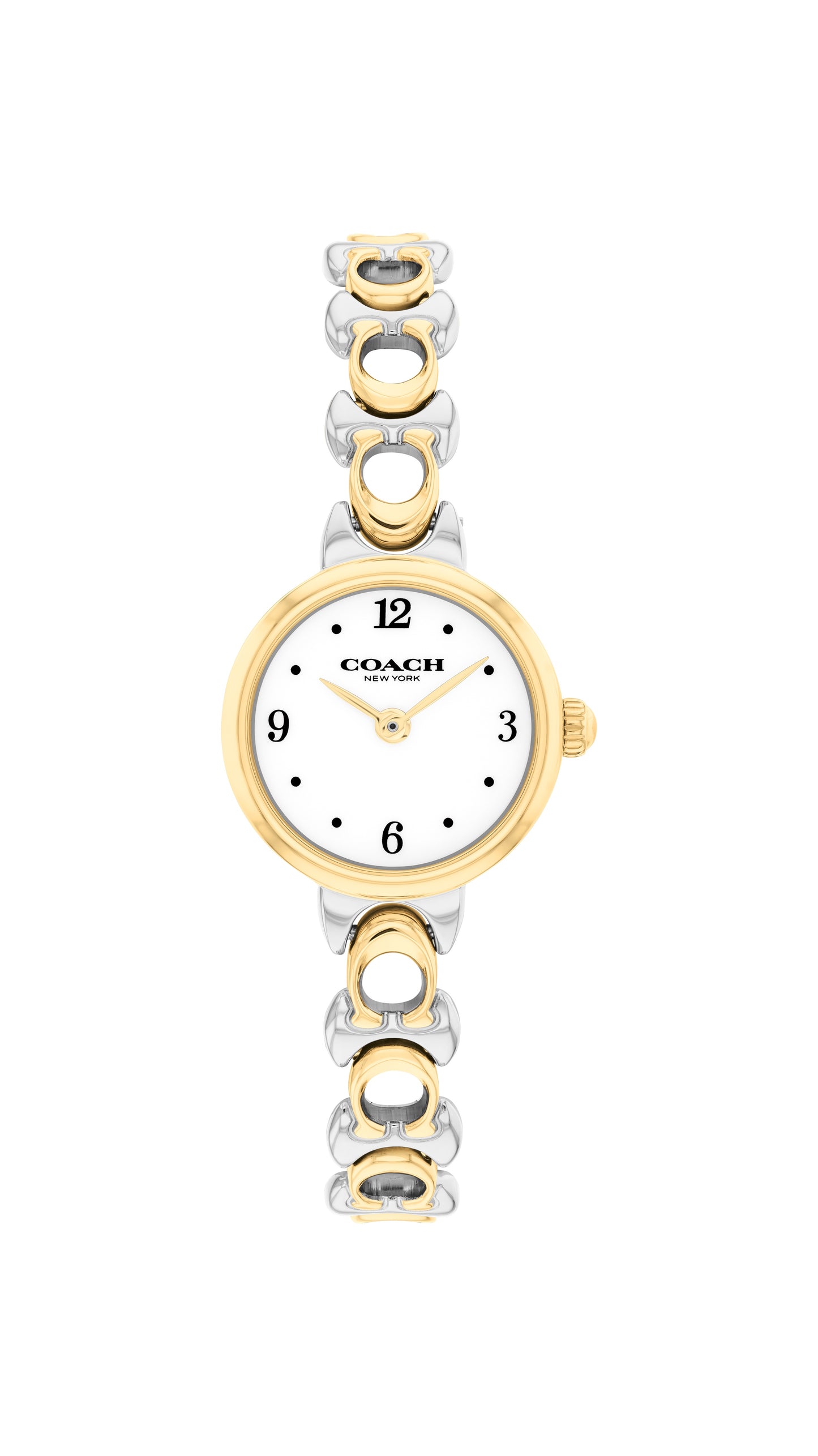 COACH Ladies Iris Two Tone Stainless Steel and Gold Plated Bracelet Watch 14504653