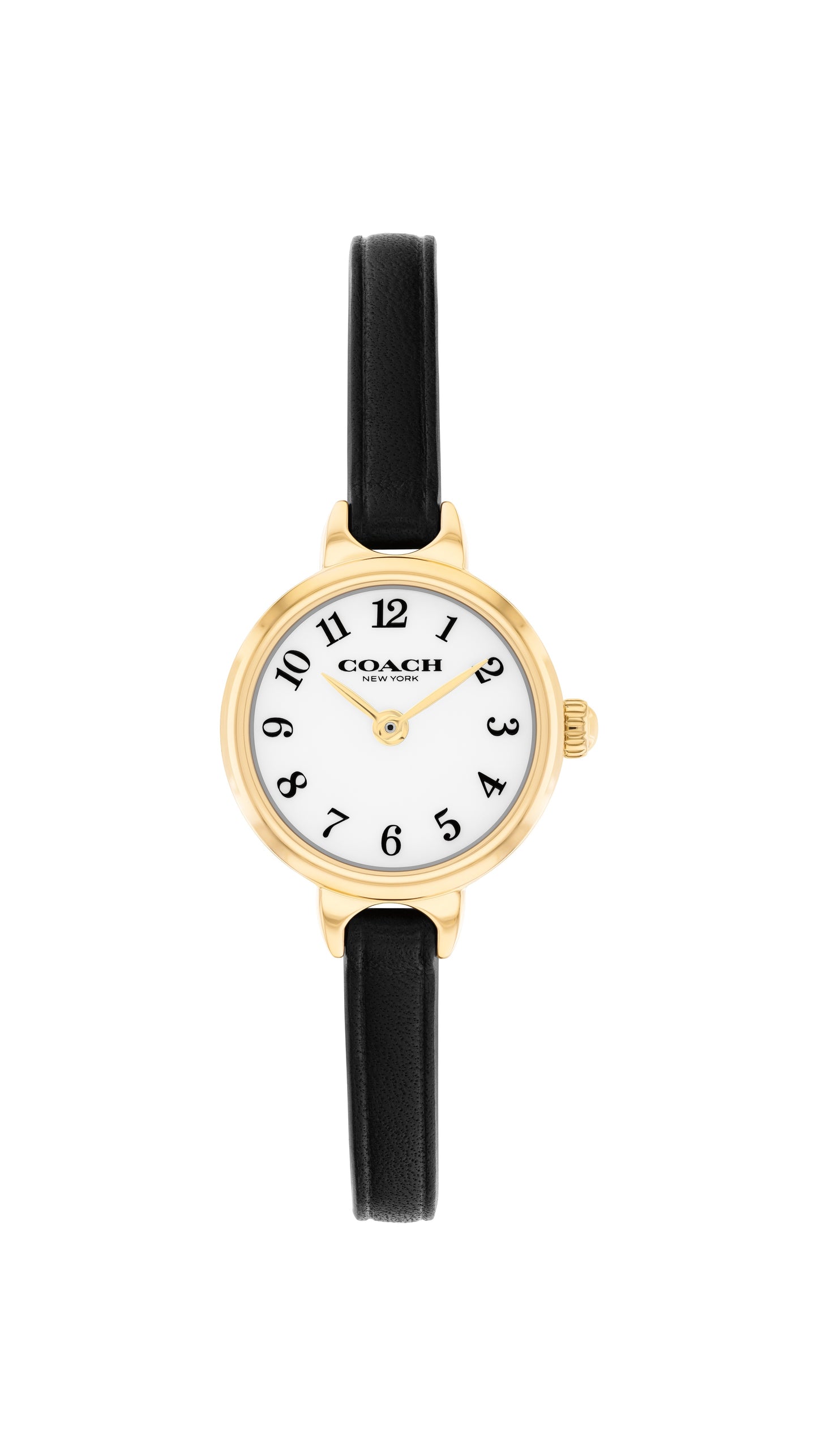 COACH Ladies Iris Black Leather Strap Watch 14504654