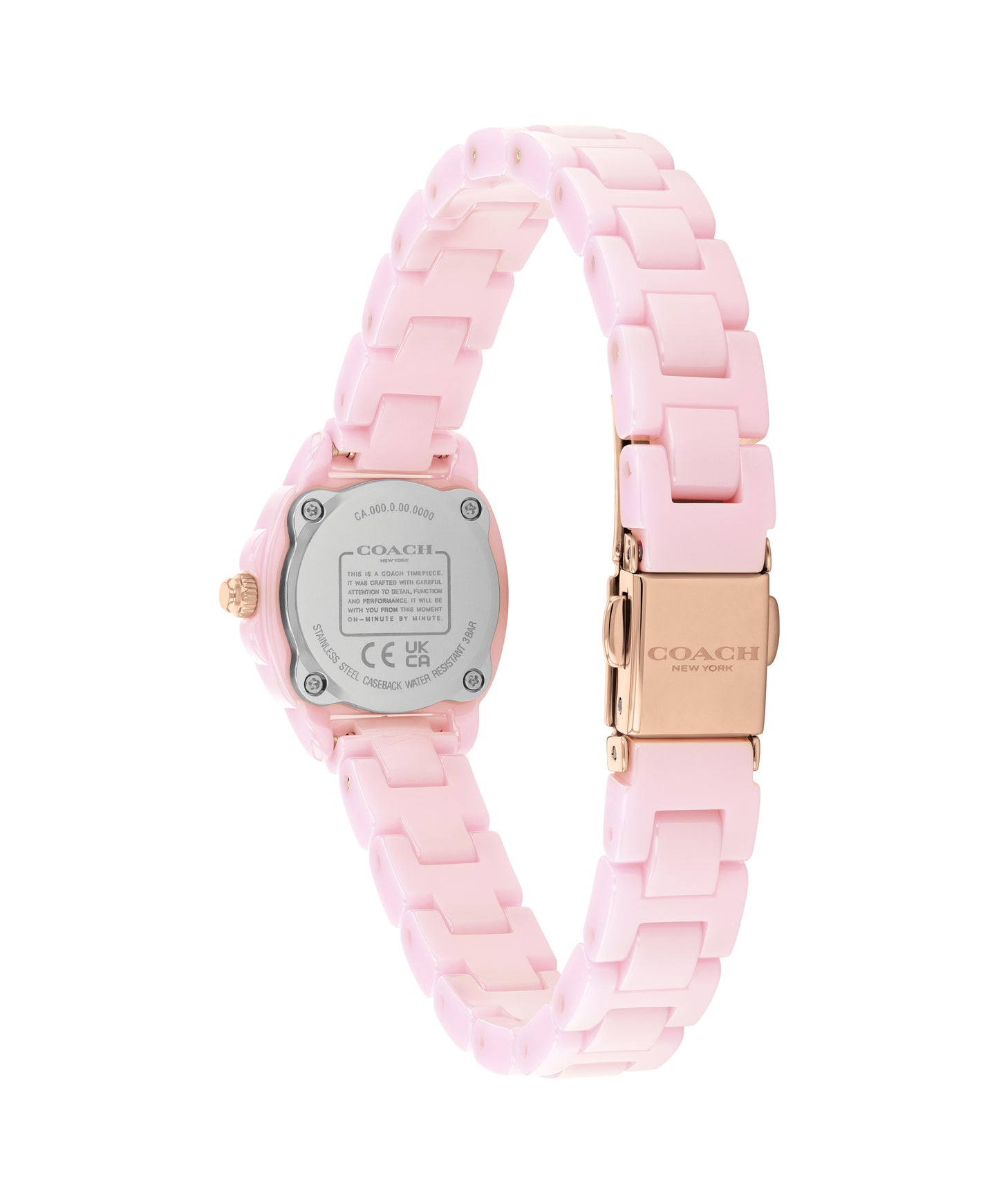 COACH Ladies Pink Ceramic Kitt Watch 14504663