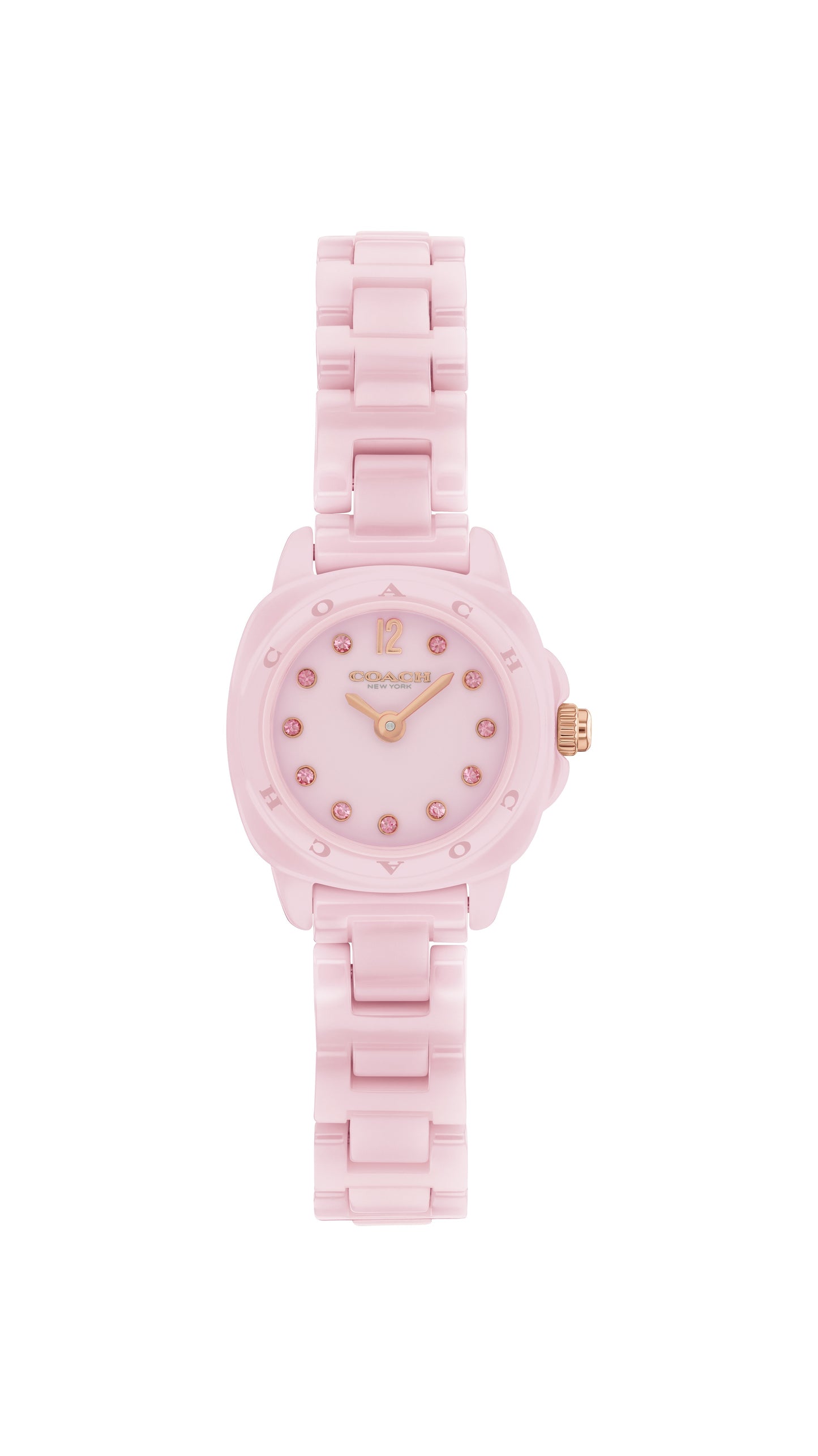 COACH Ladies Pink Ceramic Kitt Watch 14504663