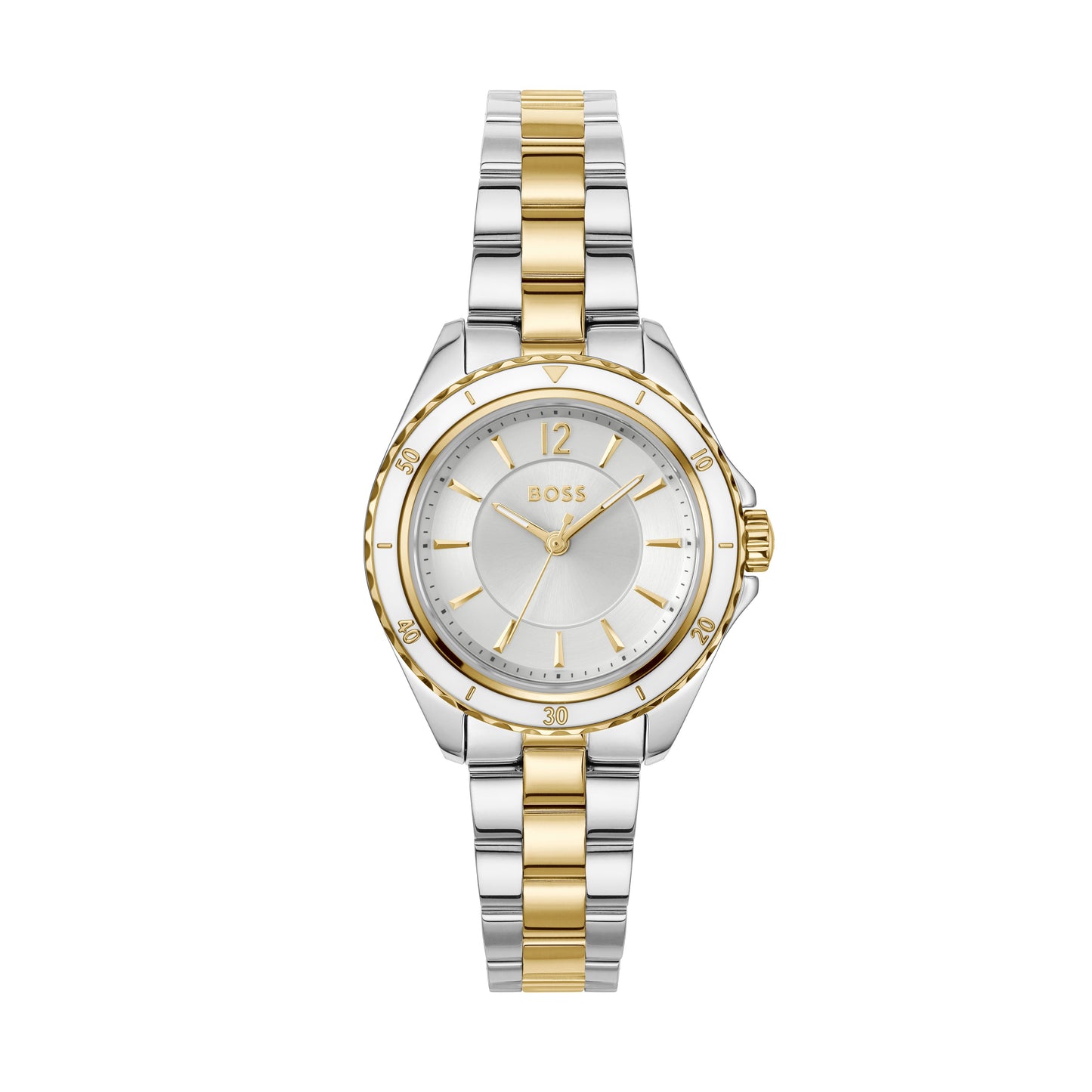 BOSS Ladies Sage Aqua Two Tone Stainless Steel and Gold IP Watch 1502848