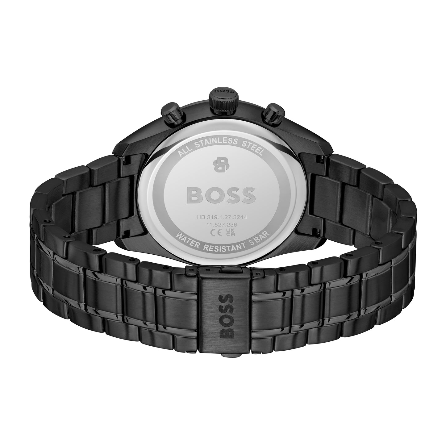 BOSS Gents BOSS Grand Prix 44 Chrono Black IP Watch 1514314