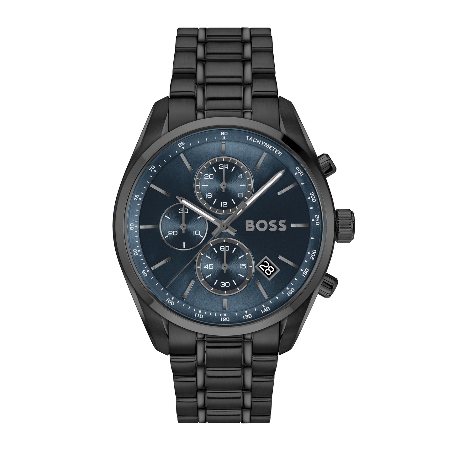 BOSS Gents BOSS Grand Prix 44 Chrono Black IP Watch 1514314