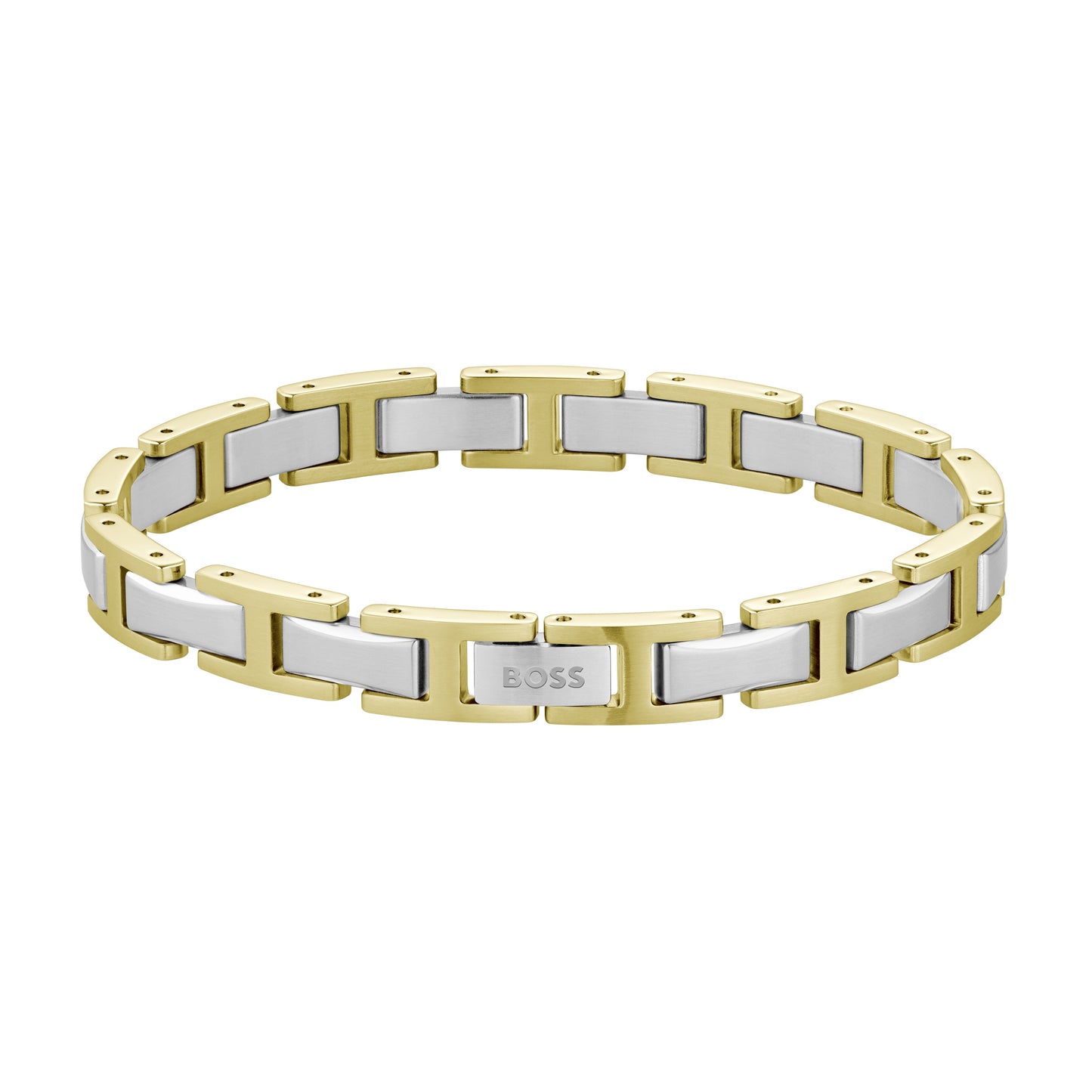 BOSS Gents Nolan Two Tone Gold IP and Stainless Steel Bracelet 1580793