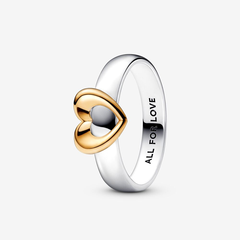PANDORA Radiant Two-tone Sliding Heart Ring 162504C00