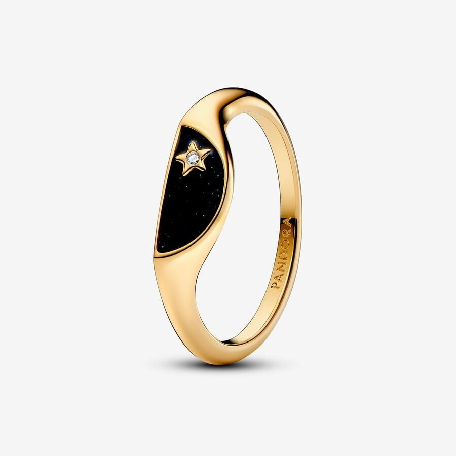 PANDORA ME Halved Enamel Signet Ring 163325C01