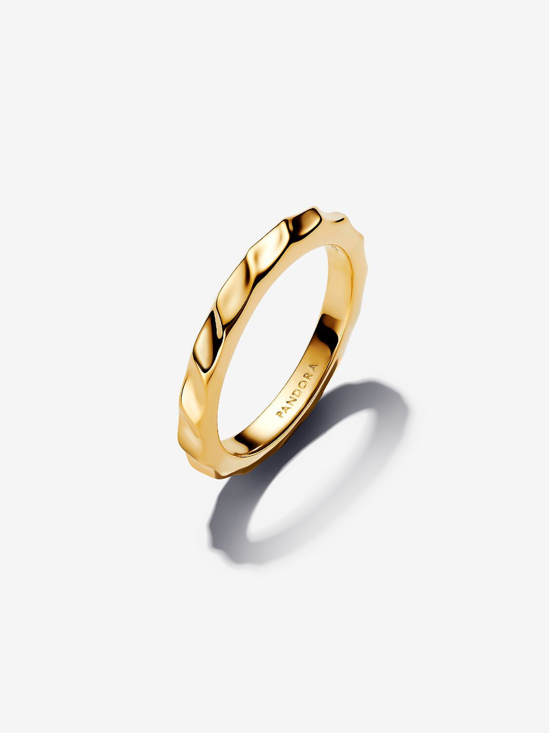 PANDORA Gold Plated Rippled Ring 163885C00