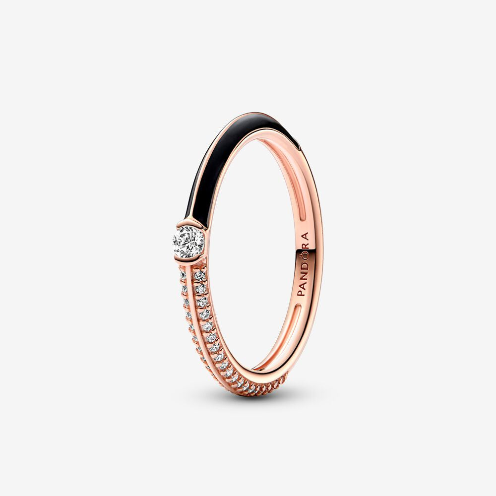 PANDORA ME Pavé & Black Dual Ring 182528C01