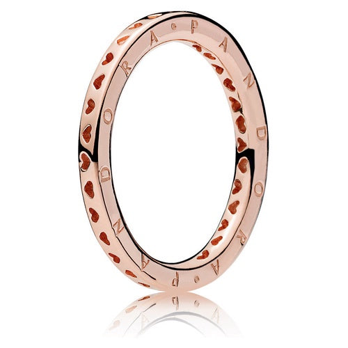 PANDORA Rose Signature Hearts of PANDORA Ring 187133