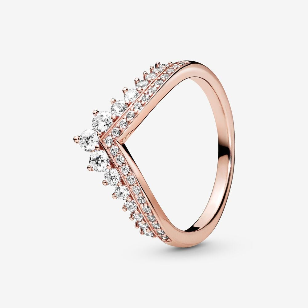 PANDORA Rose Princess Wishbone Ring 187736CZ