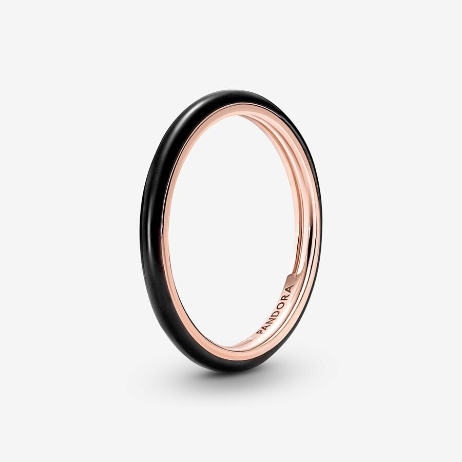 PANDORA ME Black Enamel Ring 189655C01