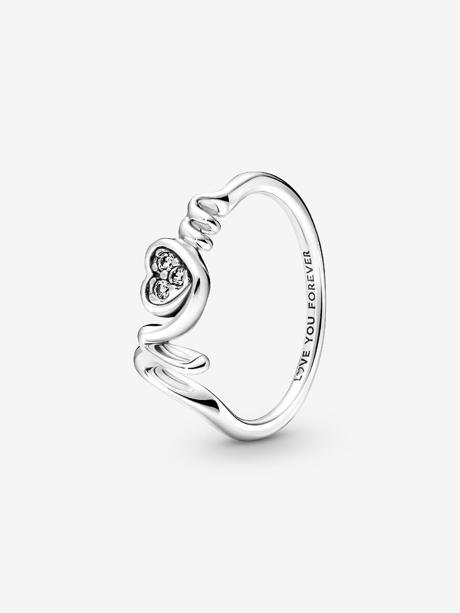 PANDORA Mum Pavé Heart Ring 191149C01