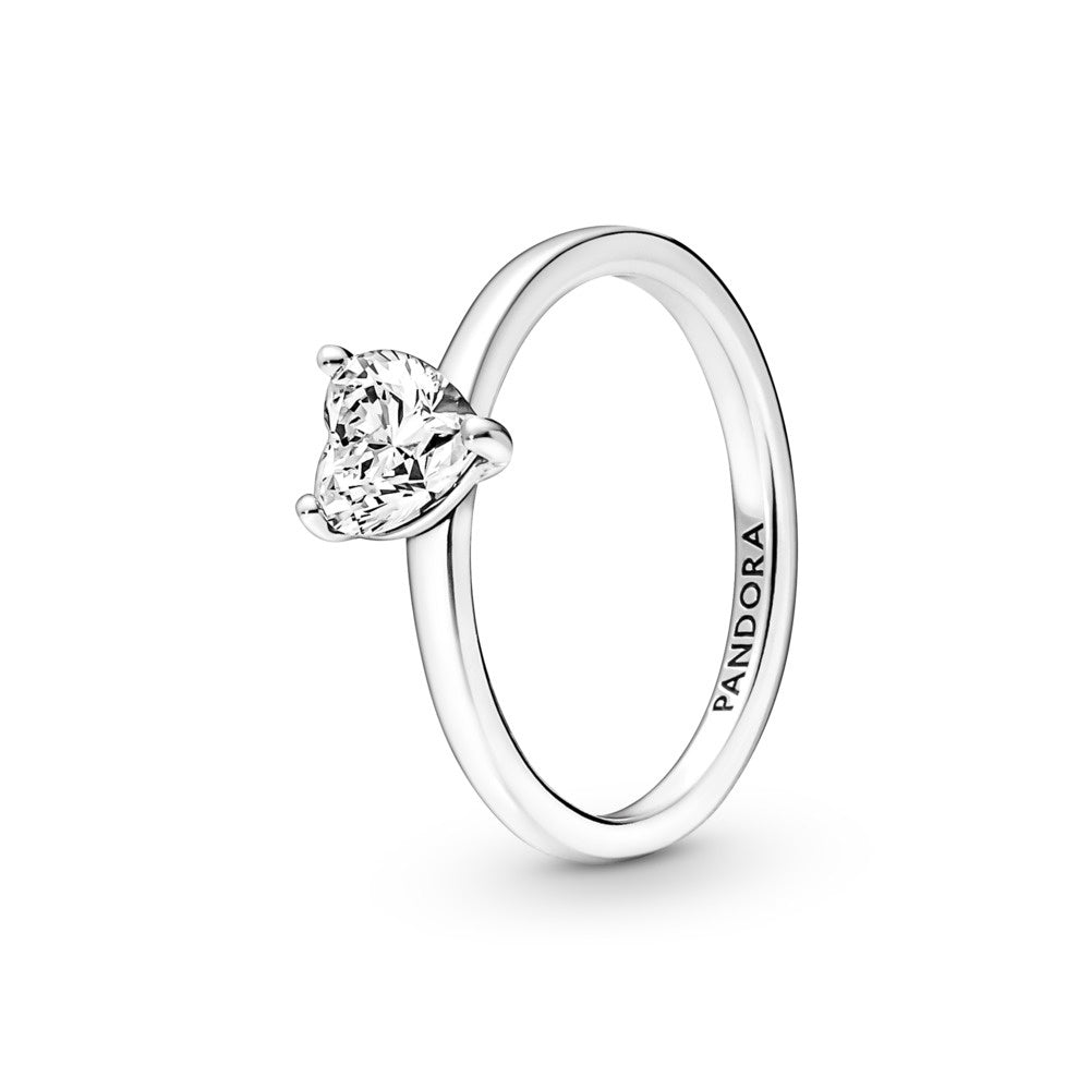PANDORA Silver Heart CZ Ring 191165C01