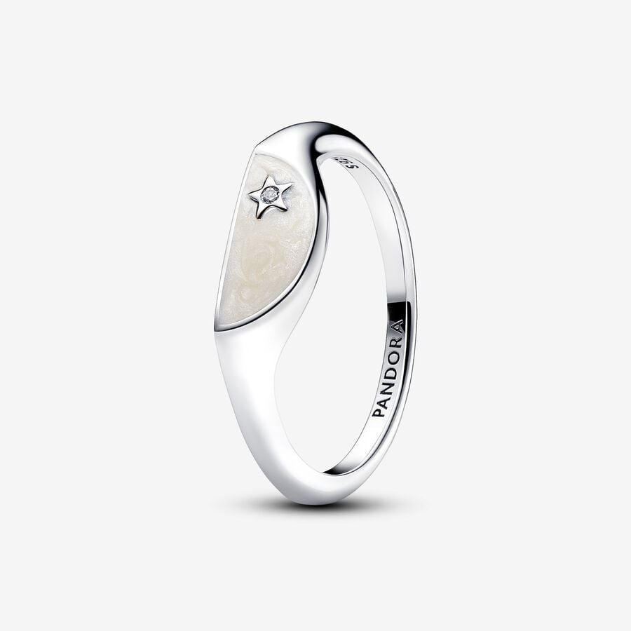 PANDORA ME Halved Enamel Signet Ring 193325C01