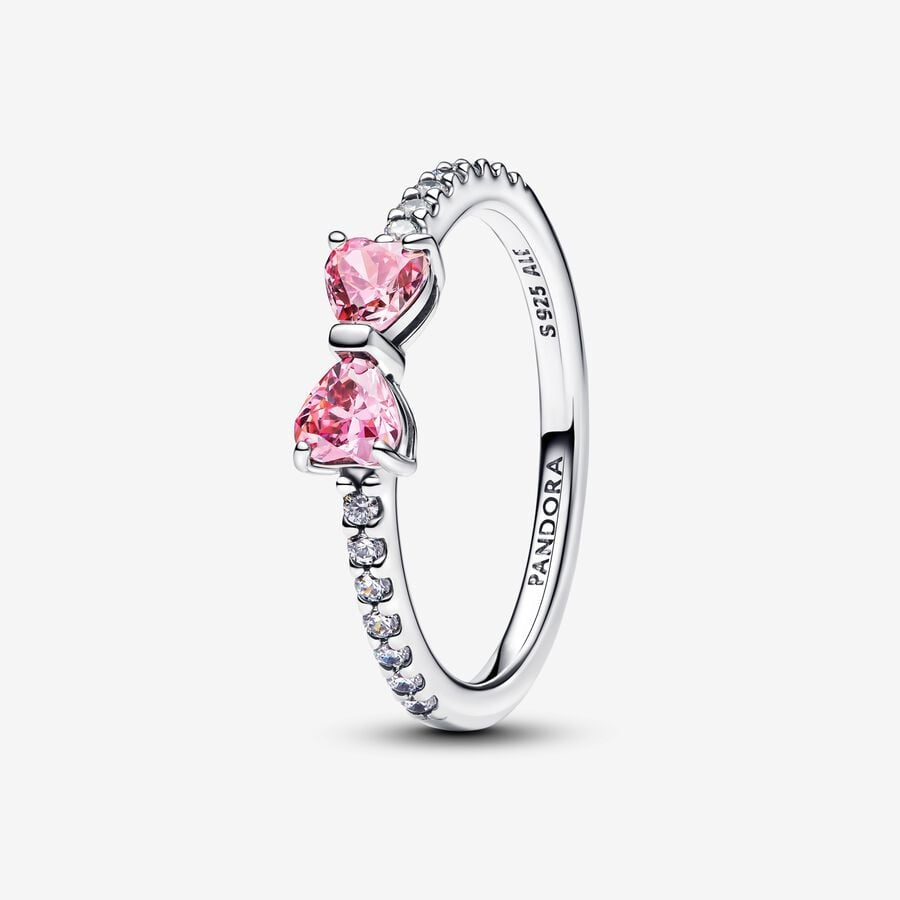 PANDORA Sparkling Pink Bow Ring 193510C01