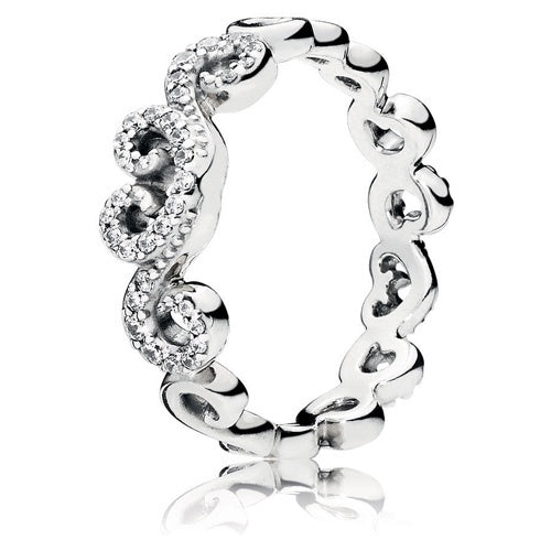 PANDORA Heart Swirls Ring 197117CZ