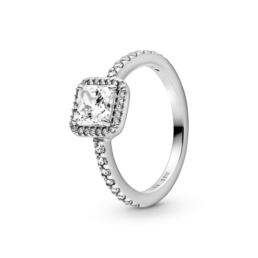 PANDORA Square Sparkle Halo Ring 198863C01