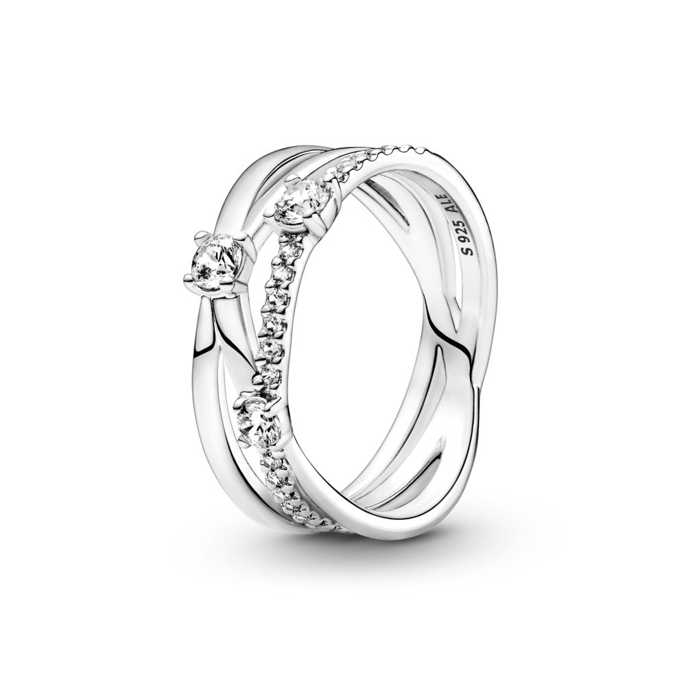 PANDORA Silver Triple Band with CZ 199400C01